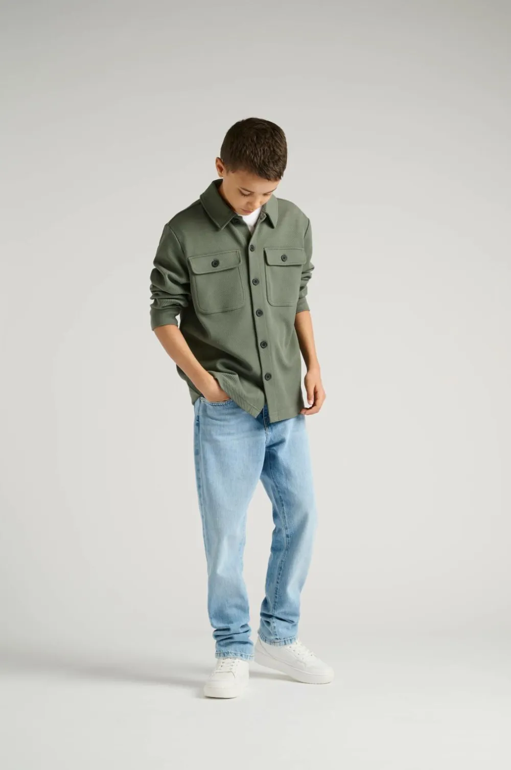 ONLY & SONS Skjorter>JUNIOR Overskjorte osjNew Kodyl Overshirt Sweat Castor gray