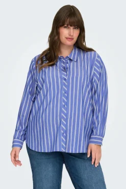 Only Carmakoma Skjorte carLiah LS Shirt Wvn Cloud dancer Best