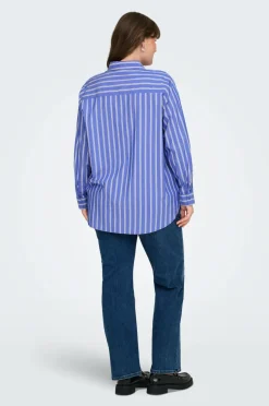 Only Carmakoma Skjorte carLiah LS Shirt Wvn Cloud dancer Best