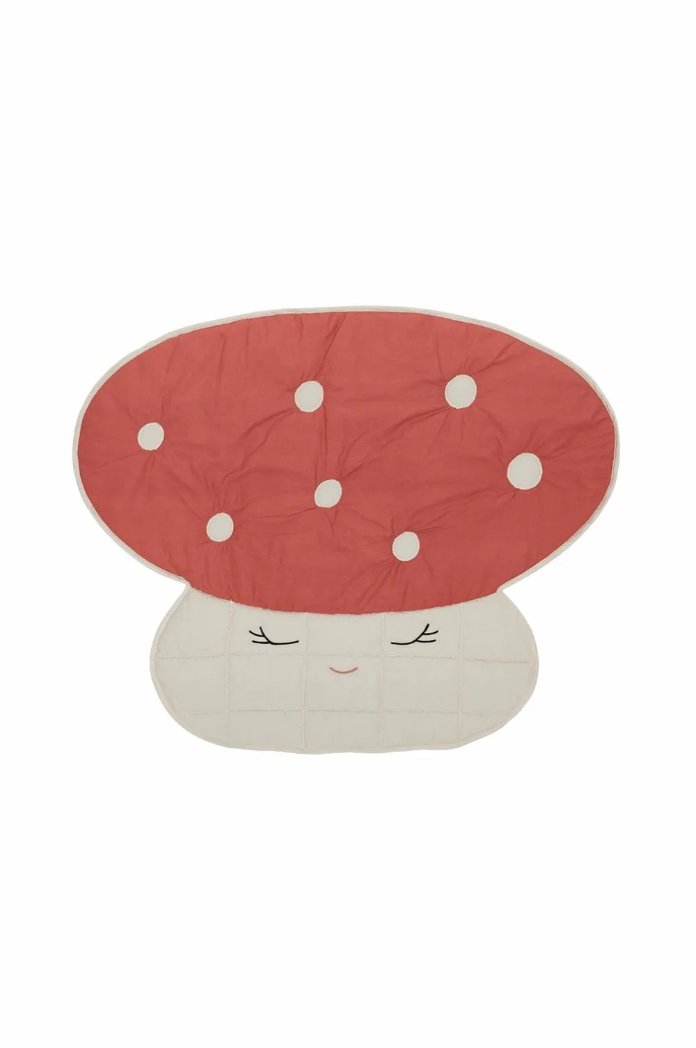 OYOY Living Design Quiltet tæppe Mushroom Rød,Offwhite Discount
