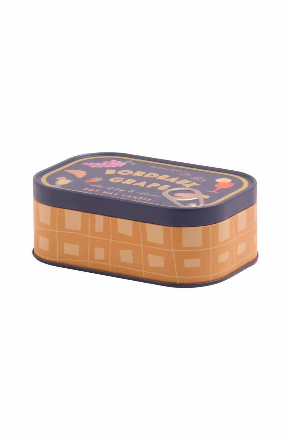 Paddywax Rumduft>Bistro Grapes Printed Tin Candle - Bordeaux Grape Mønstret