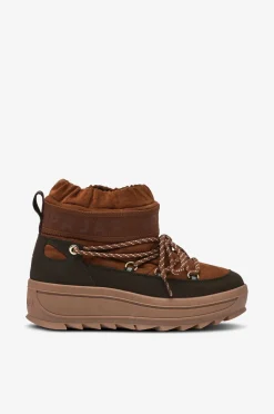 Pajar Vinterstøvler Galaxy Mini Suede Chestnut/brown Best