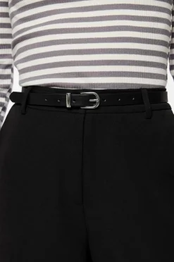 pieces Bælter>Bælte pcMyra Slim Belt Noos Black
