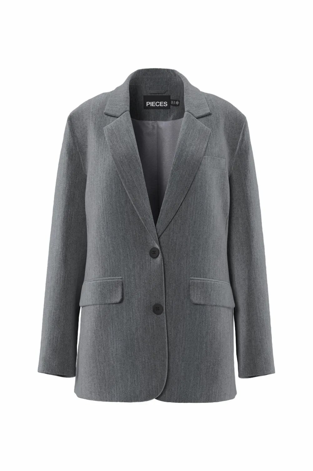 pieces Habitjakke pcKamil LS Loose Blazer Noos BC Dark grey melange Hot