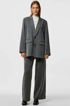 pieces Habitjakke pcKamil LS Loose Blazer Noos BC Dark grey melange Hot