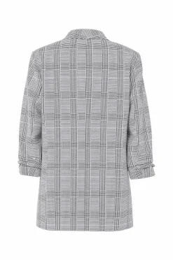 pieces Habitjakke pcBosella 3/4 Printed Blazer Black New
