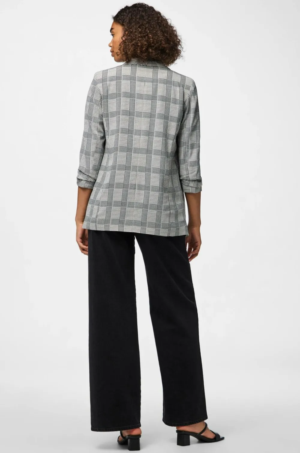 pieces Habitjakke pcBosella 3/4 Printed Blazer Black New