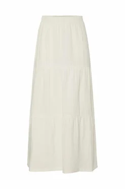 pieces Nederdele>Maxi nederdel pcSikka HW Maxi Skirt Wvn Noos Cloud dancer