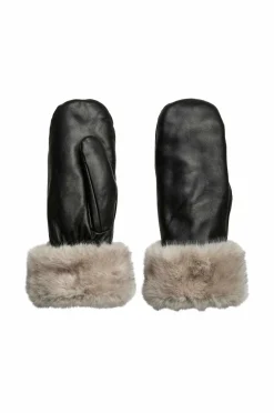 pieces Skindvanter pcJutlandia Leather Black Outlet