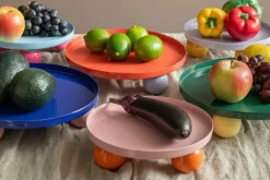 Present Time Bakke Double Funky Round Blød pink og lysende orange Discount