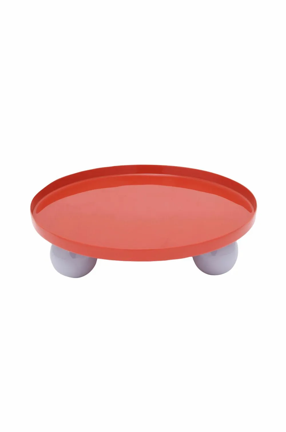 Present Time Bakke Dobbelt Funky Round Large Knaldrød m. blød lilla New