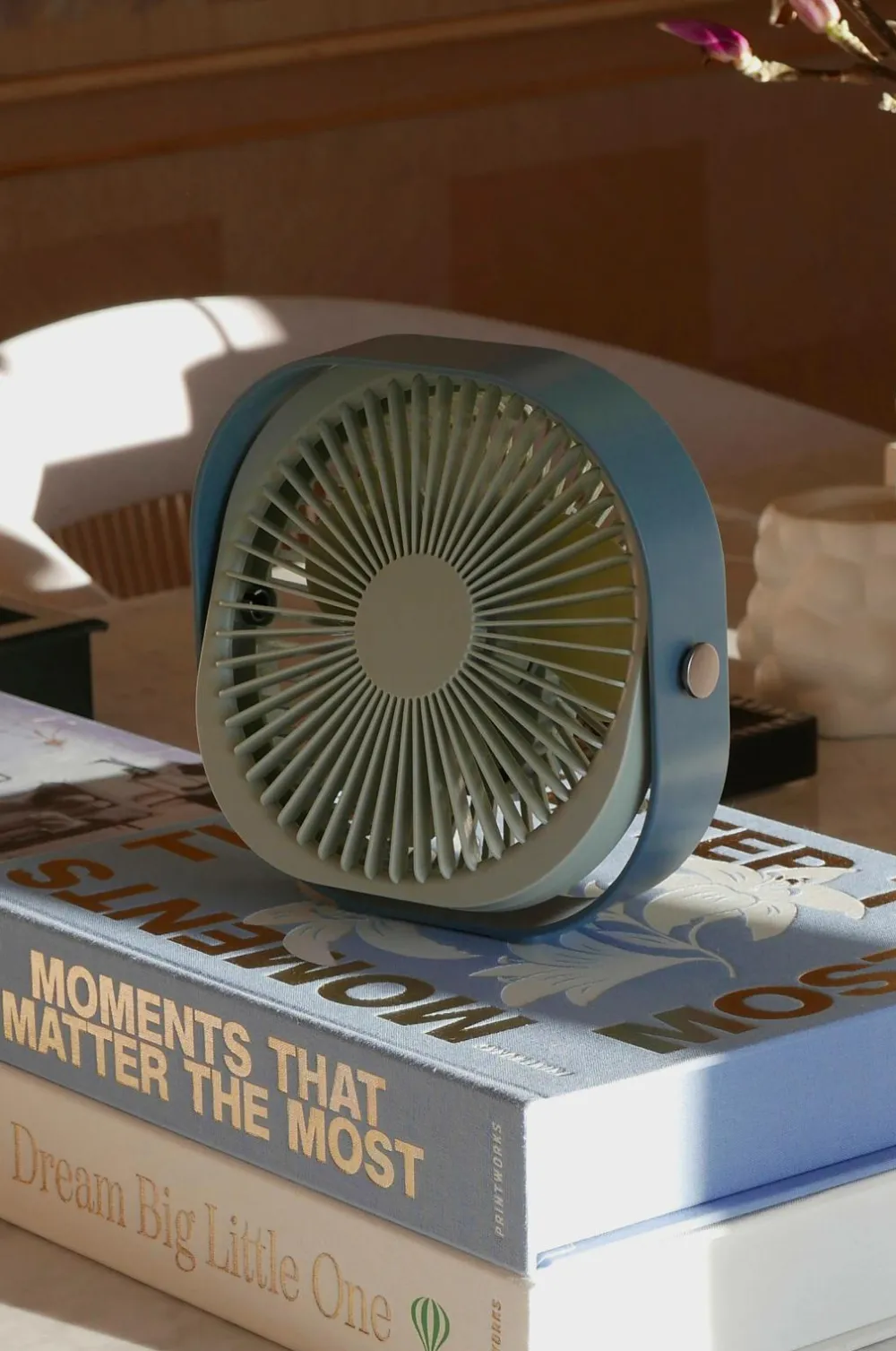 PRINTWORKS Husholdningselektronik>Bærbar ventilator - Fantastic Petrolblå