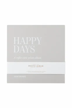 PRINTWORKS Pynteting>Fotoalbum - Happy Days (S) Lysegrå