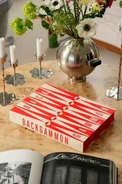 PRINTWORKS Klassisk - Backgammon-kunsten, rød/cremefarvet Rød/Hvid New