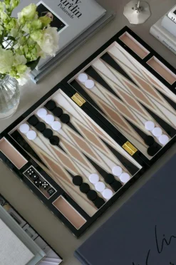 PRINTWORKS Lakeret backgammon, sort Sort/beige Best
