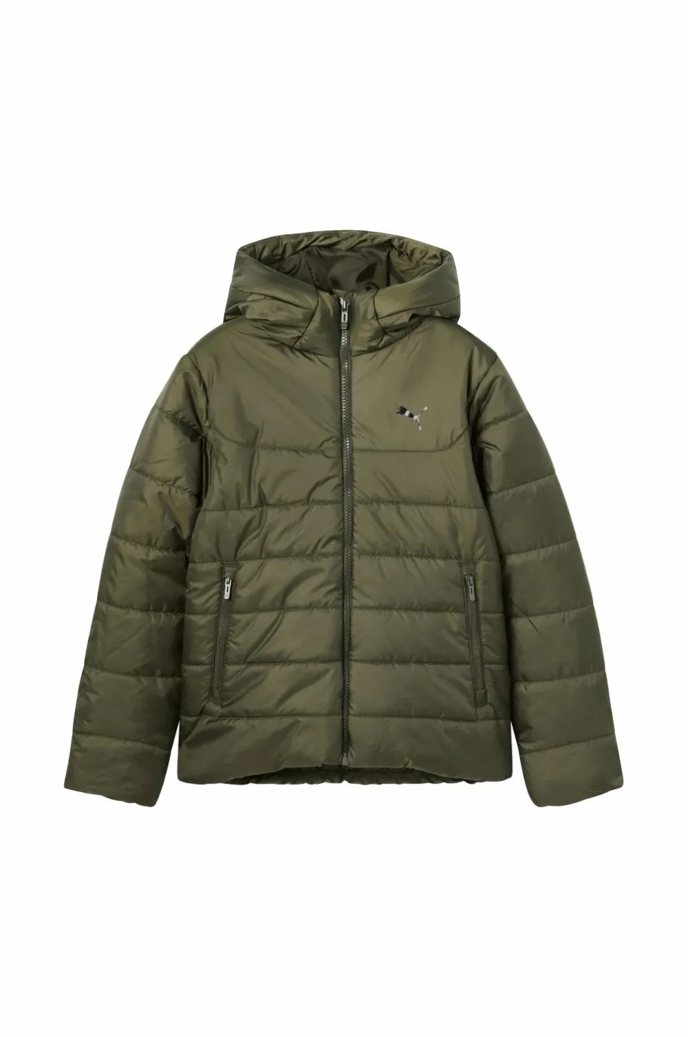 Puma Overtøj>Jakke Ess Hooded Padded Dark olive