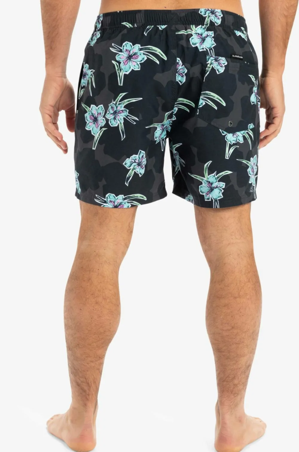 Quiksilver Badetøj|Badetøj>Badebukser Everyday Straight Volley 15 Backyards Black - Kvj7