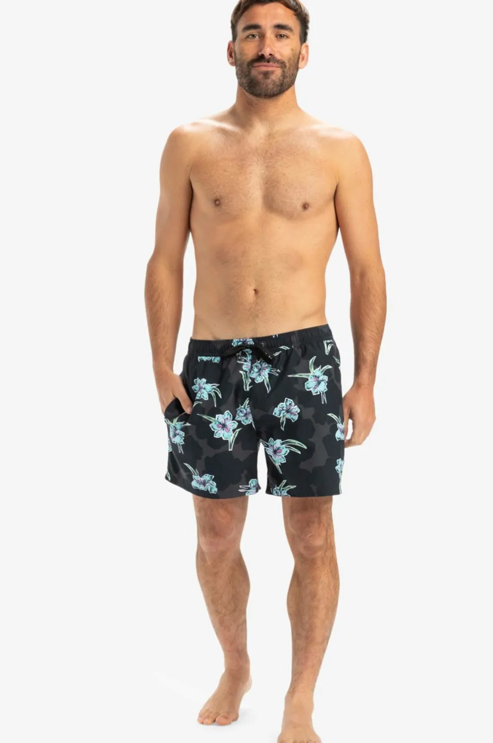 Quiksilver Badetøj|Badetøj>Badebukser Everyday Straight Volley 15 Backyards Black - Kvj7