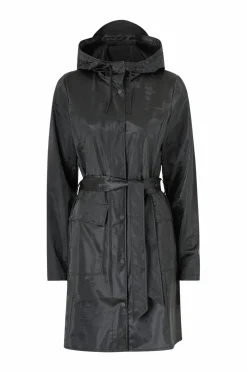 Rains Regntøj>Regnjakke Curve Long Jacket W3 Coal