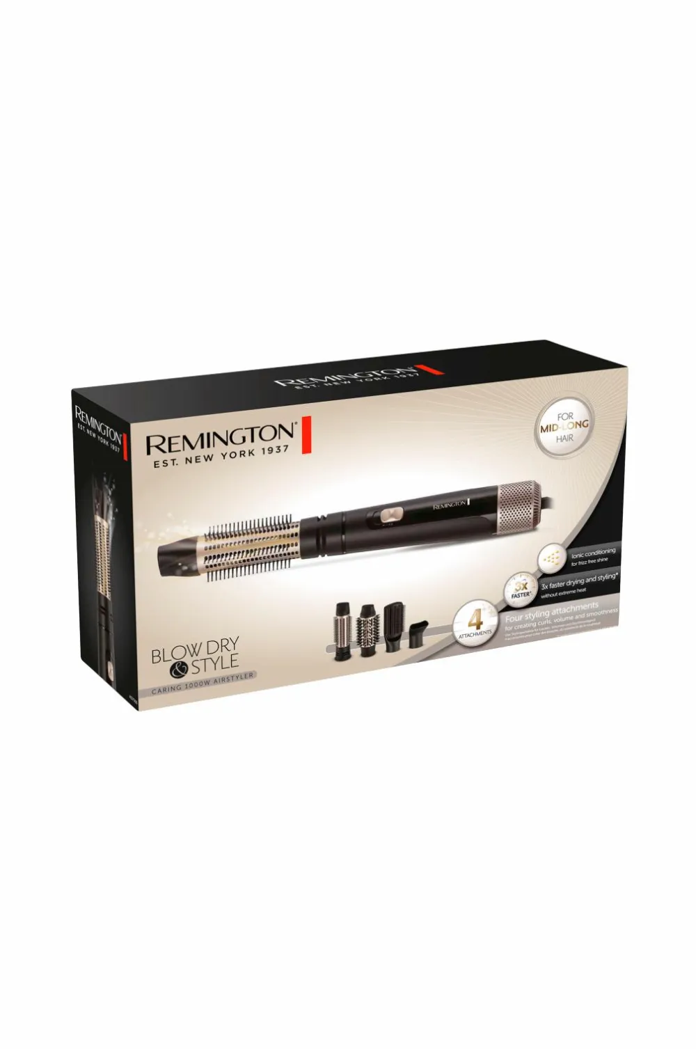Remington Varmeredskaber>Varmluftsbørste AS7500 Blow Dry Style 1000 W No color