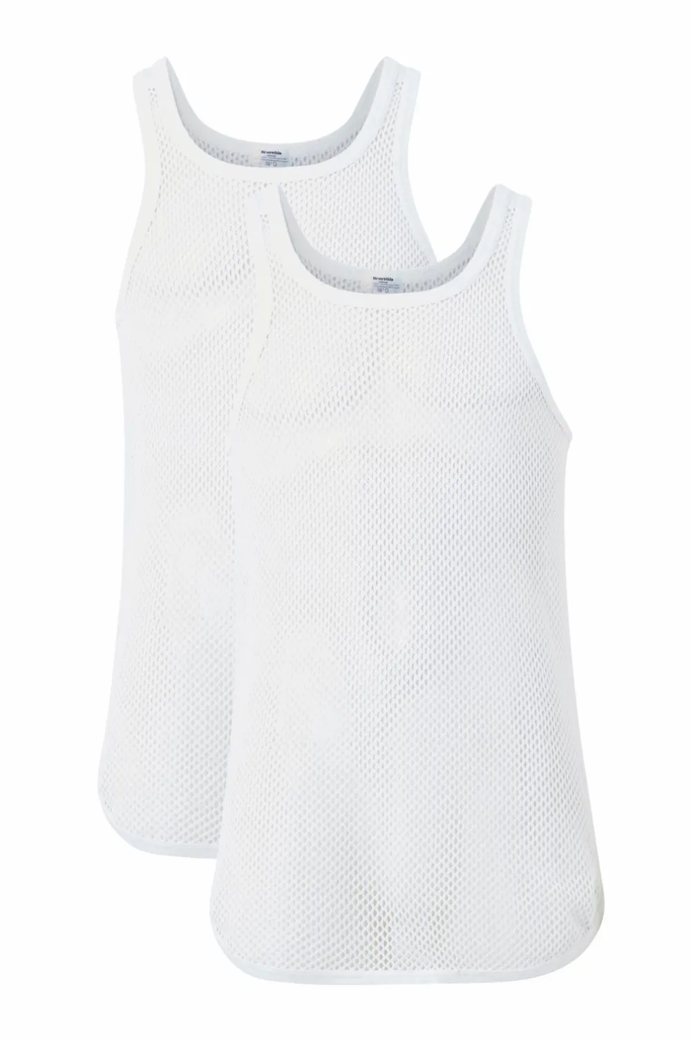 Resteröds Ærmeløs top Net Singlet Cotton 2-pak Optic White