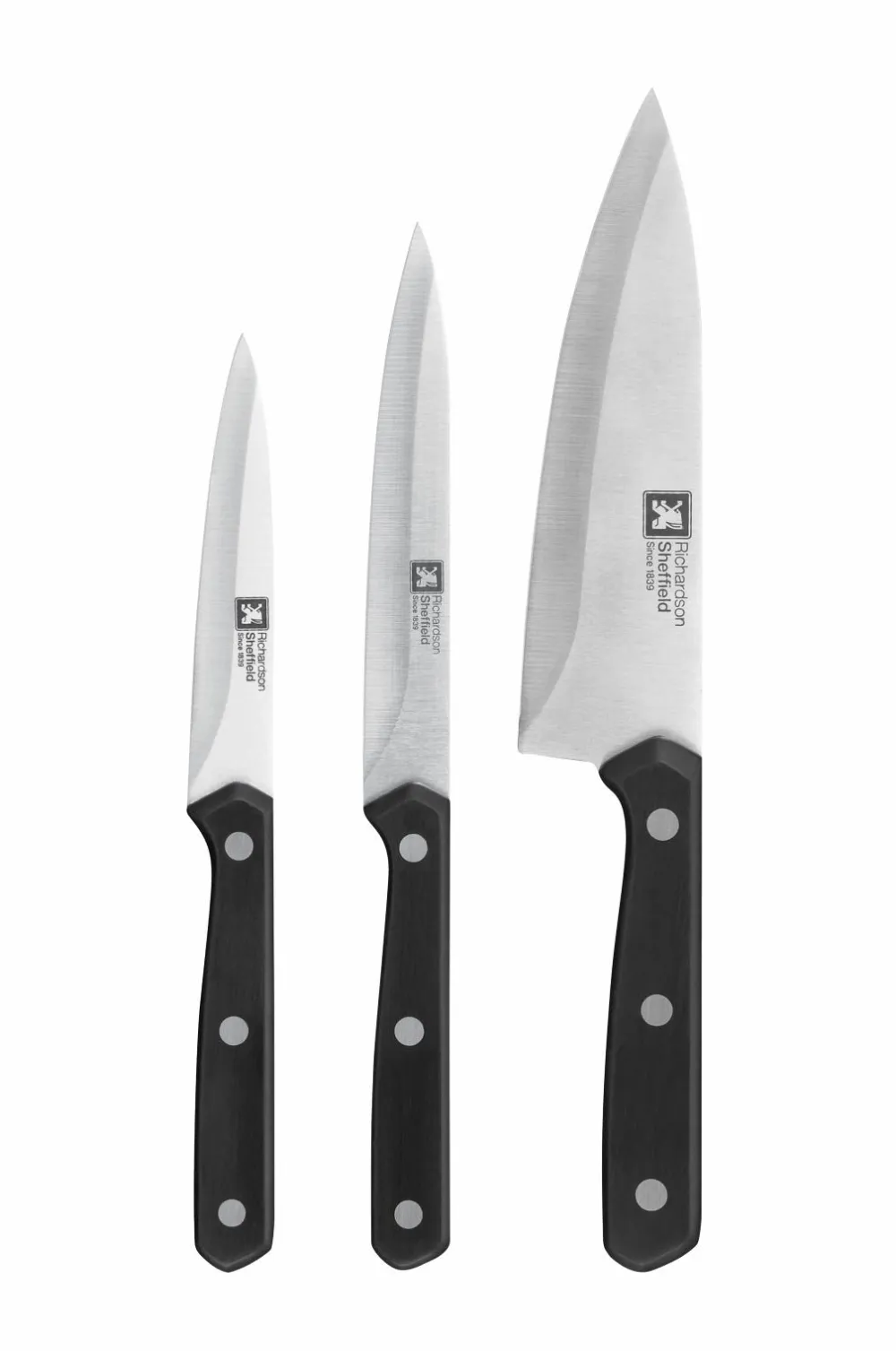 Richardson Sheffield Køkkenknive & Knivtilbehør>Knivsæt Cucina 3 stk. Black