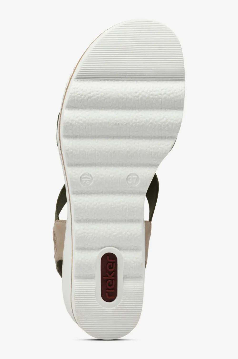Rieker Højhælede Sko>Sandaler med hæl 67498-52 Green-Combination