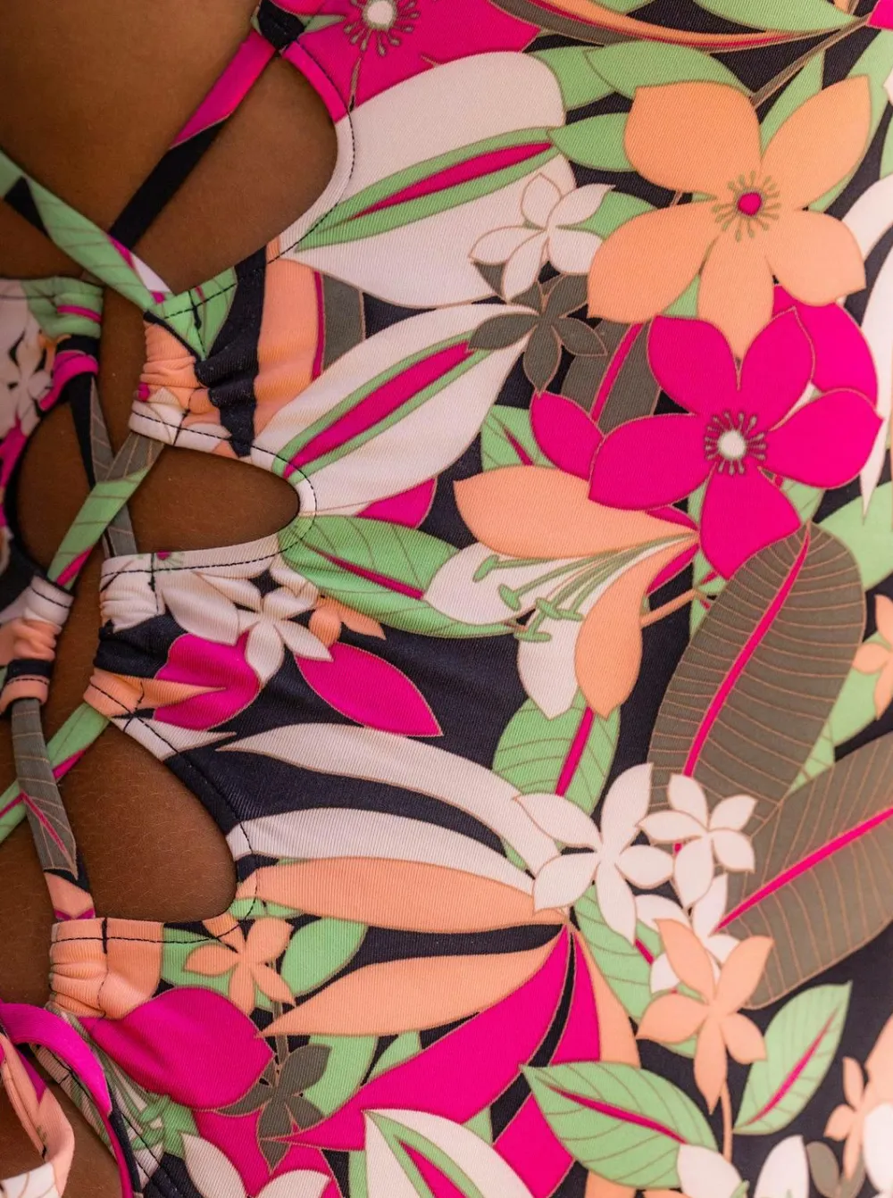 Roxy Badetøj|Badetøj>Badedragt PT Beach Classics Lace Up Anthracite palm song s