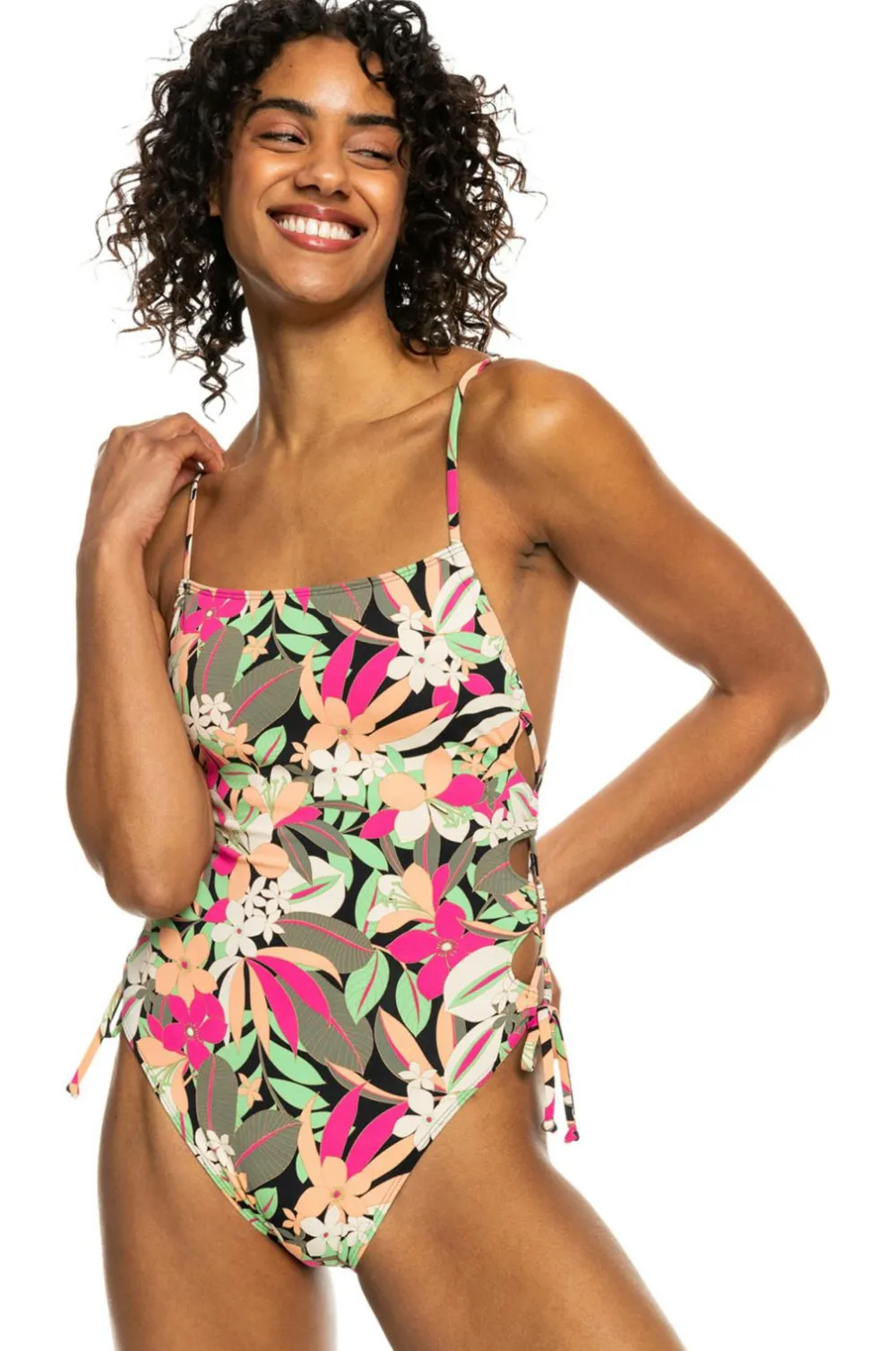 Roxy Badetøj|Badetøj>Badedragt PT Beach Classics Lace Up Anthracite palm song s