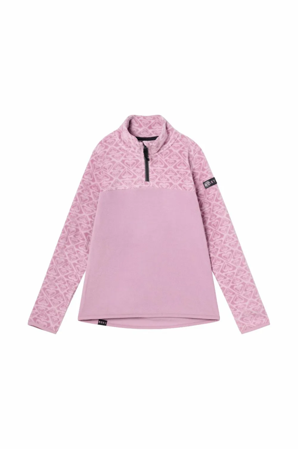 Roxy Fleecetrøje Whitecamp Half Zip Discreet Mauve Roxygram Tonal Clearance
