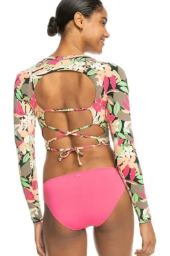 Roxy Trøje med solbeskyttelse / svømmetop PT LS Lycra Anthracite palm song s Online