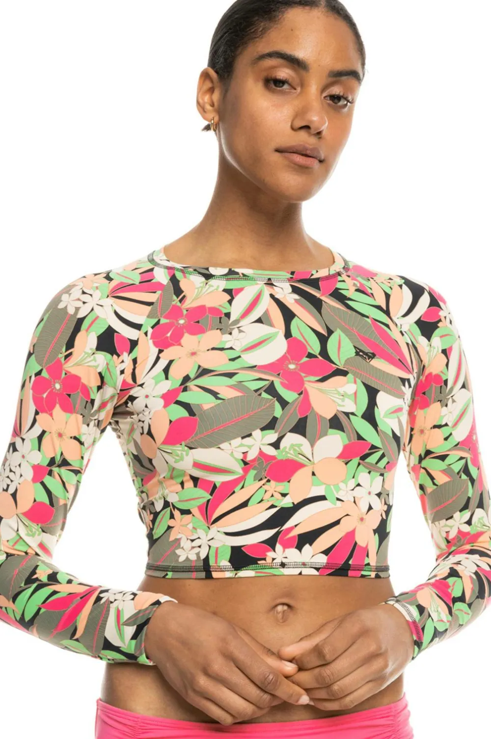 Roxy Trøje med solbeskyttelse / svømmetop PT LS Lycra Anthracite palm song s Online