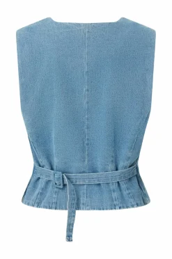 Saint Tropez Denimvest JaclynSZ Vest Smoke blue Hot