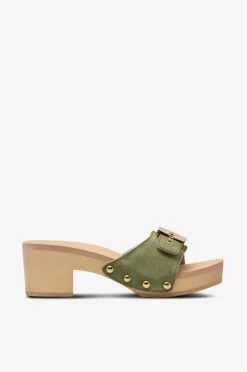 Scholl Iconic Højhælede Sko|Sandaler & Sandaler Med Hæl>Sandal med hæl SL Pescura Ibiza 2.0 Suede Sage