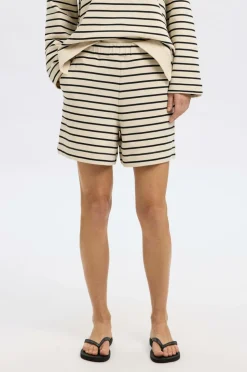Selected FEMME Shorts>Shorts slfElise HW Striped Shorts Black