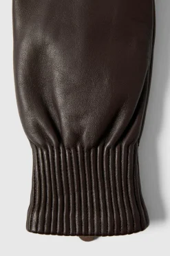 Selected FEMME Tommelhandsker slfOlga Padded Leather Mittens Delicioso Hot