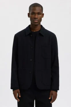 Selected HOMME Jakke slhLandon Wool Blend Navy blazer Best