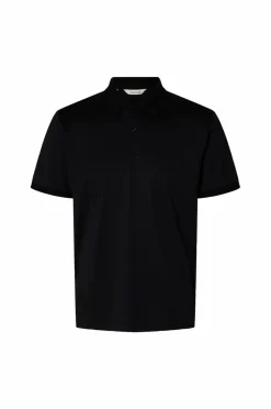 Selected HOMME Poloshirt slhFave Button SS Polo Black Outlet