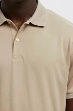 Selected HOMME Poloshirt slhFave Button SS Polo Oatmeal Best