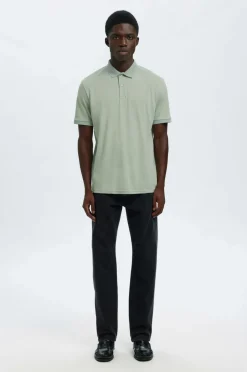 Selected HOMME Poloshirt slhFave Button SS Polo Aqua gray New
