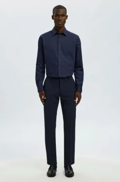 Selected HOMME Skjorte slhSlim-Performance Shirt LS Sky captain Clearance
