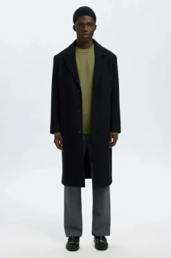 Selected HOMME Trøje Slhdane LS Knit Structure Crew Neck Deep lichen green