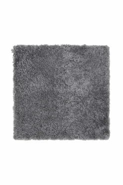 Skinnwille Møbeltekstiler>Pelshynde fåreskind firkantet Curly Gotland Grey