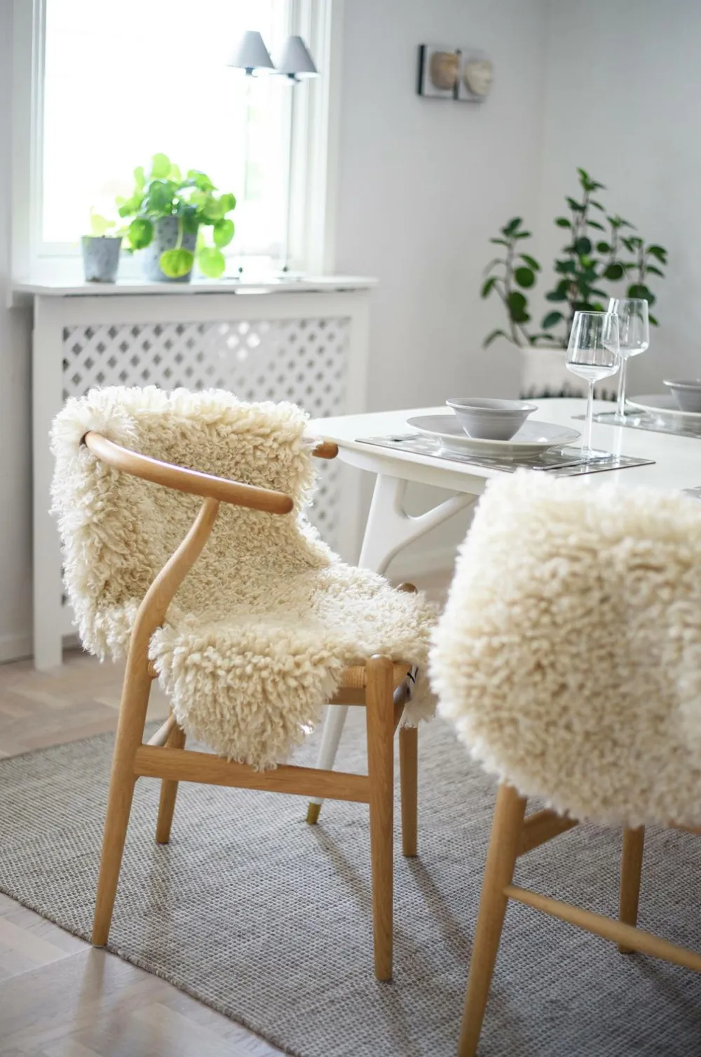Skinnwille Skind & Skindtæpper>Skind imitation Wooly Light beige