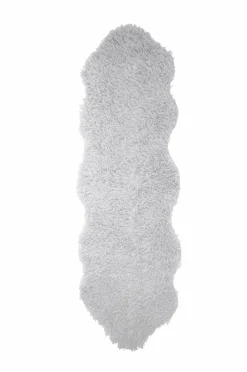 Skinnwille Skind & Skindtæpper>Tæppeimitation Wooly 180cm Sølvfarvet