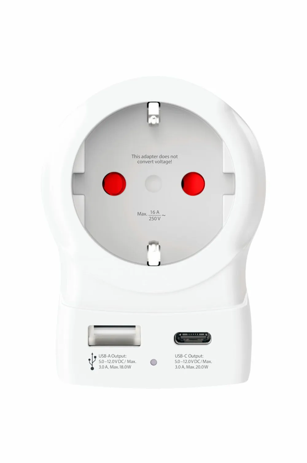 SKROSS Rejseadapter USB-A/USB-C 20W No color New