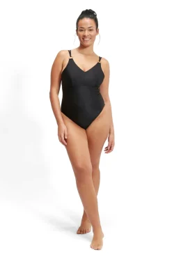 Speedo Womens Shaping Strappy 1 Piece Black Online
