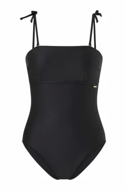 Speedo Badedragter|Badetøj>Womens Shaping Bandeau 1 Piece Black