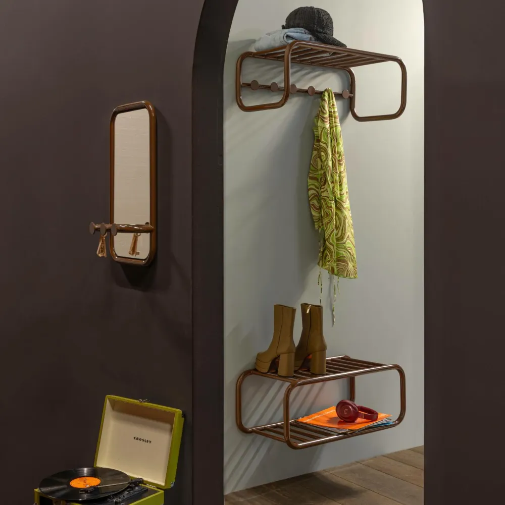 Spinder Design Retro Spejl Chokoladebrun New