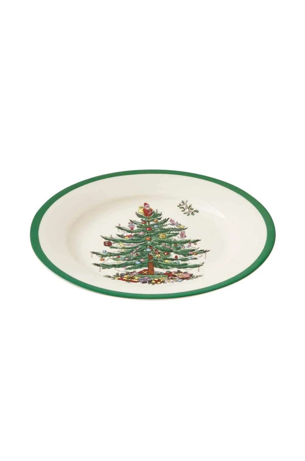 Spode Tallerken Christmas Tree diameter 20 cm Hvid, grøn Outlet